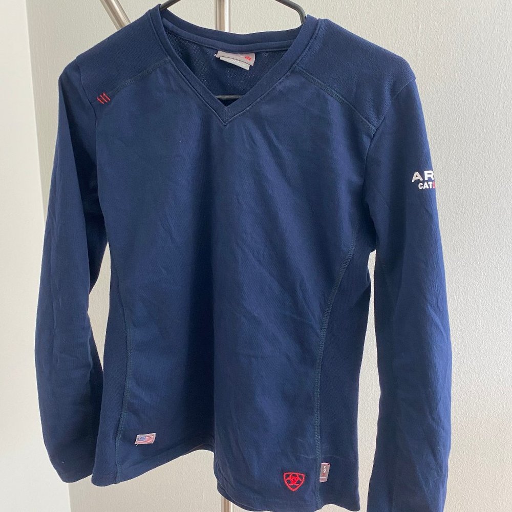 Women's Ariat FR Cat2 2112 Blue Long Sleeve Shirt
